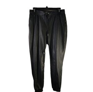 Philanthropy Vegan Leather Joggers Size Large